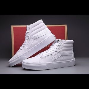 VANS SK8 hi top canvas all-white